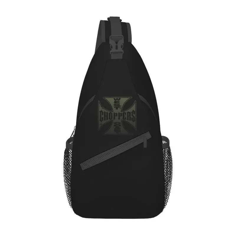 

Cool West Coast Chopper Iron Cross Sling Bag for Traveling Men Crossbody Chest Backpack Shoulder Daypack