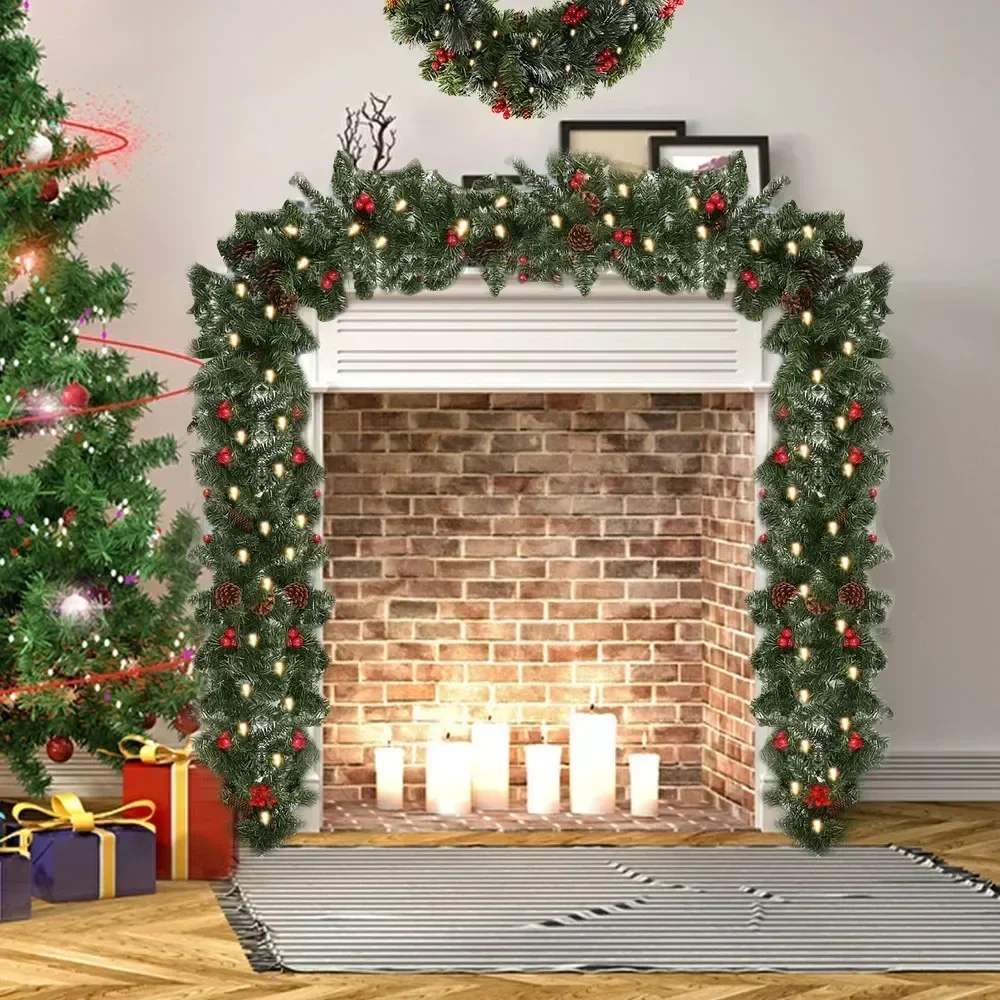 Christmas-LED-Rattan-Garland-Decorative-Christmas-Garland-Artificial ...