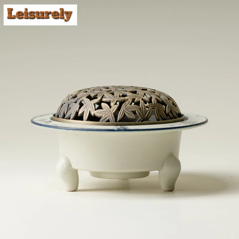 Butterfly Orchid Tripodia Incense Holder Water Fountain Decoration Incense Burners Aromatherapy Censer Teaware Decoration Craft