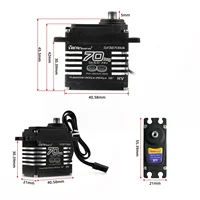 70kg Digital Servos Large Torque Magnetic Induct 8.4v Brushless Motor IP68 Steel Helical Gear For 1/8 1/10 Remote RC Car Robot - Image 3