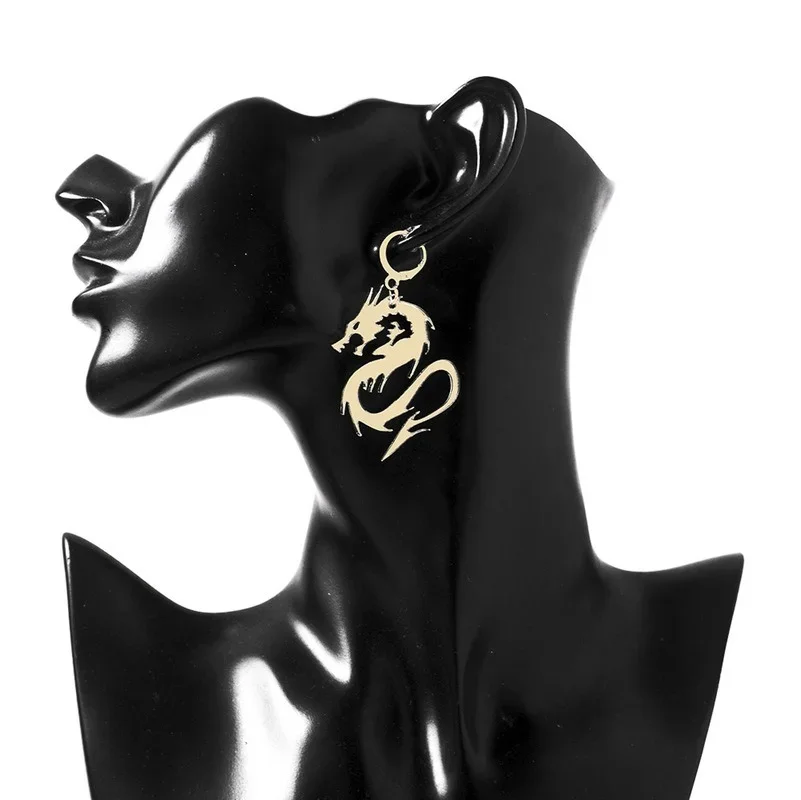 Chinese Style Metal Acrylic Dragon Drop Earrings For Women Jewelry drop earrings dangle earrings animal earrings acrylic earrings ear loops jewelry