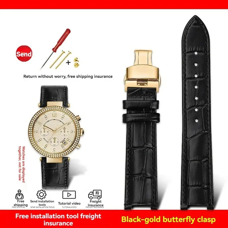 Luxurious Genuine Leather Watch Strap – Premium Cowhide Calfskin, Various Sizes Available
