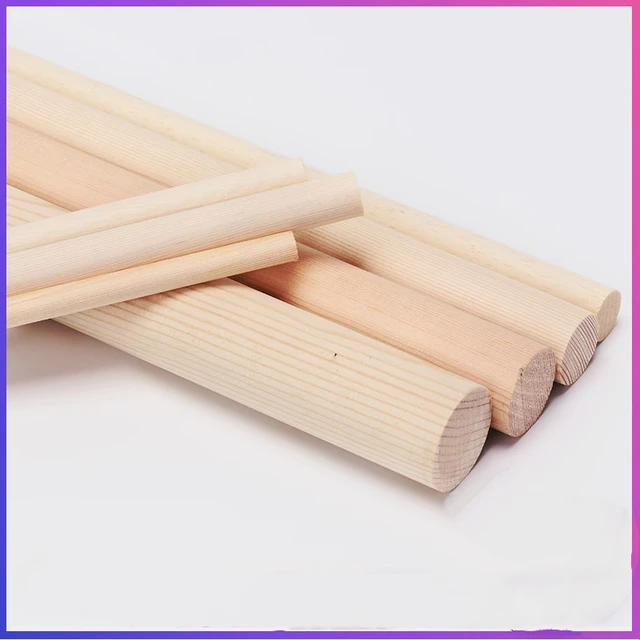 3-8mm Round Wooden Stick DIY Handmade Wood Sticks Crafts Durable Wood Dowels  Building Model Woodworking Tools - AliExpress