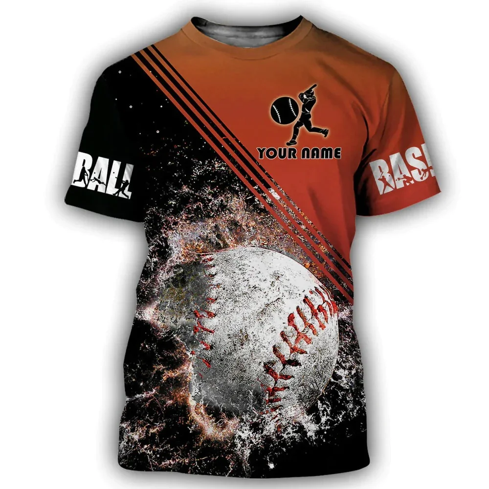 Sommer Mode Herren t-shirt Personalisierte Rote Baseball 3D Gedruckt Unisex T-shirt Für Baseball-Spieler Geschenk Harajuku T-Shirt DW200 – Detail 21