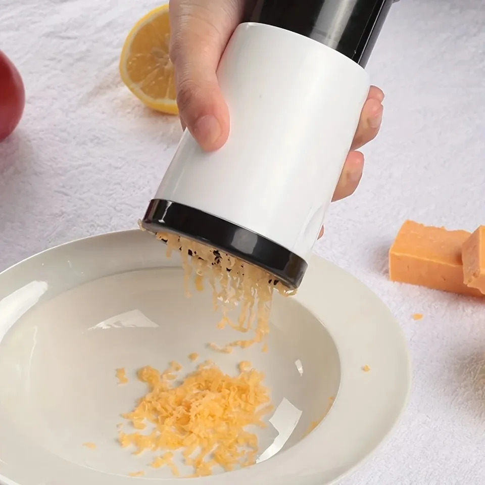 1 pc - Rotary Cheese Grater Handheld - Versatile Kitchen Tool for Cheese and Vegetables