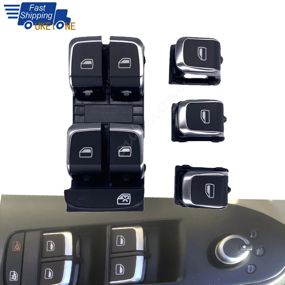 Electric Master Window Control Button Switches 8KD959851A 8K0959851F For Audi A4