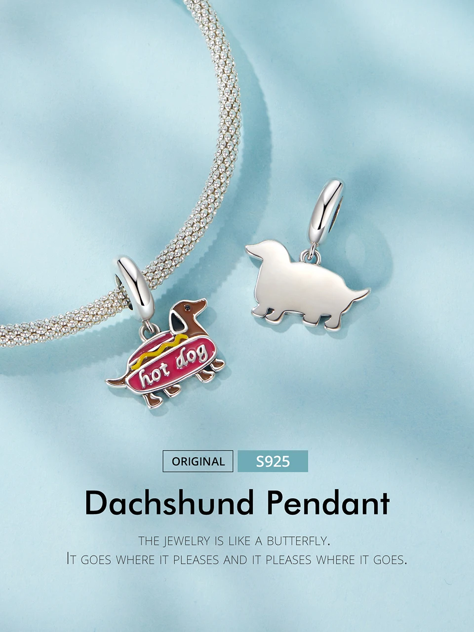 silver-dachshund-heart-charm-bead-for-women-bracelet-necklace-jewelry