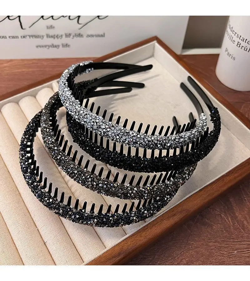 

Korean Style Women Crystal Hairband Rhinestone Headdress Toothed Headband Simple Hairbands Elegant Gift Girls Hair Accessories