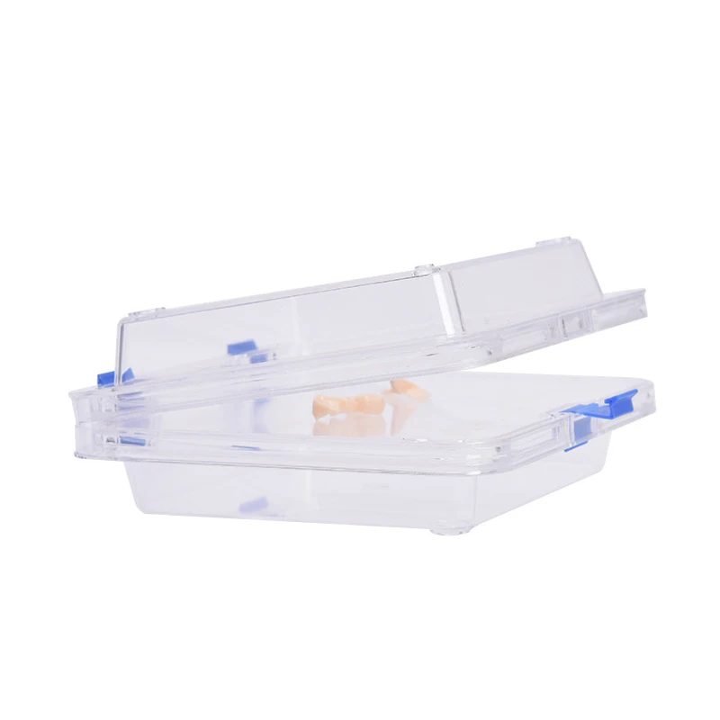 

Teeth box with film orthodontic retainer denture box transparent orthodontic shock denture box large