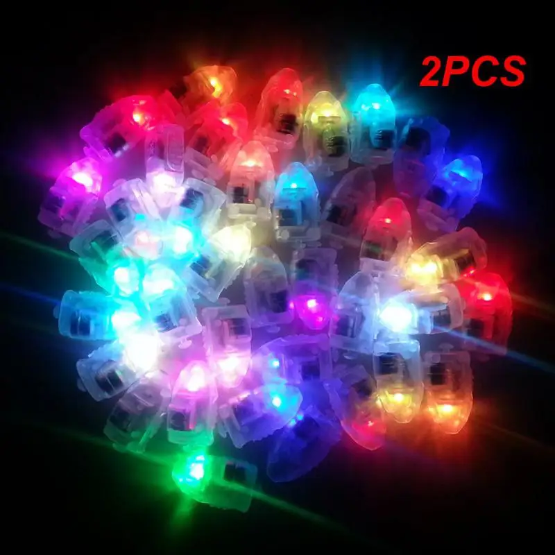 

2PCS set Colorful Small LED Lights Bulbs Paper Balloon Lantern Decor Built in Battery for Wedding Birthday Party Lighting Light