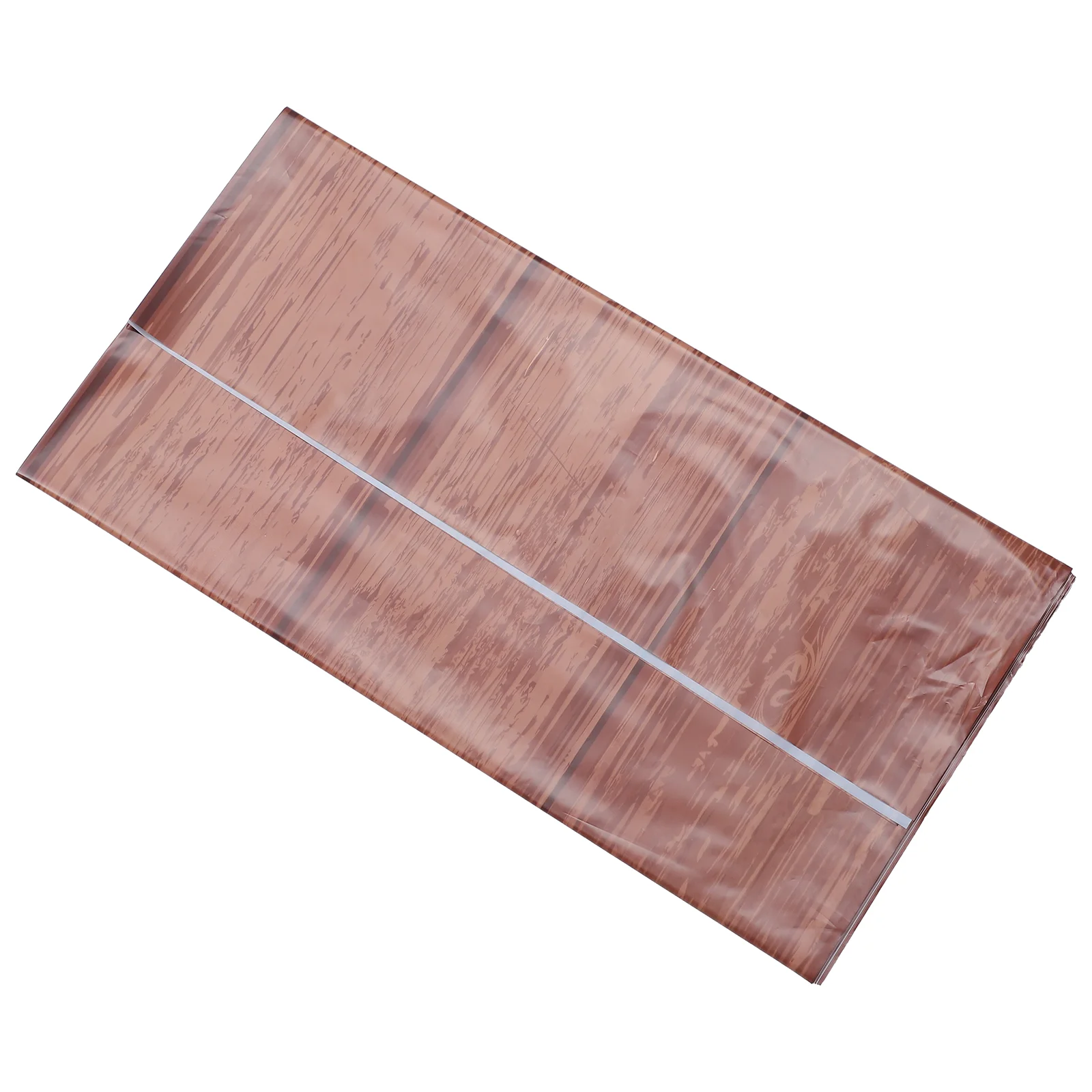 

Rectangular Table Covers Wood Grain Pe Tablecloth Plastic Disposable Desktop Decor