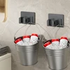1-3PCS Stainless Steel Household Storage Rack Bathroom Nail-free Hook  Wall-mounted Mop Storage Rack  Waterproof Broom Rack 5