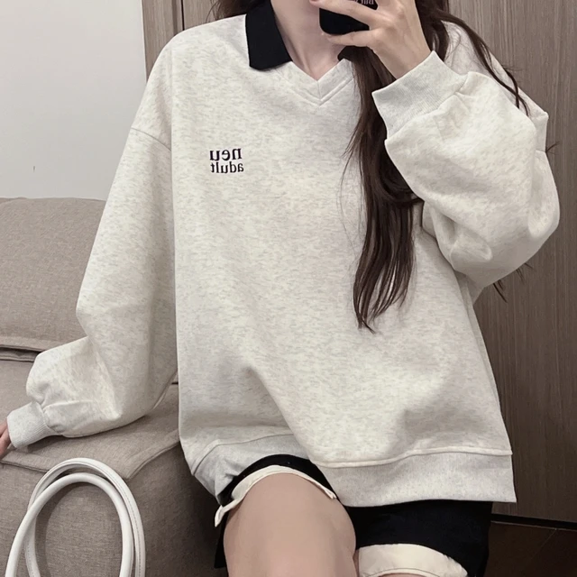 New Fashion Casual Vintage Oversize Letter Hoodies Women Sexy Tops Female  Ladies Nice Aesthetic Cool Student Girls Sweatshirt 2 - Hoodies u0026  Sweatshirts - AliExpress