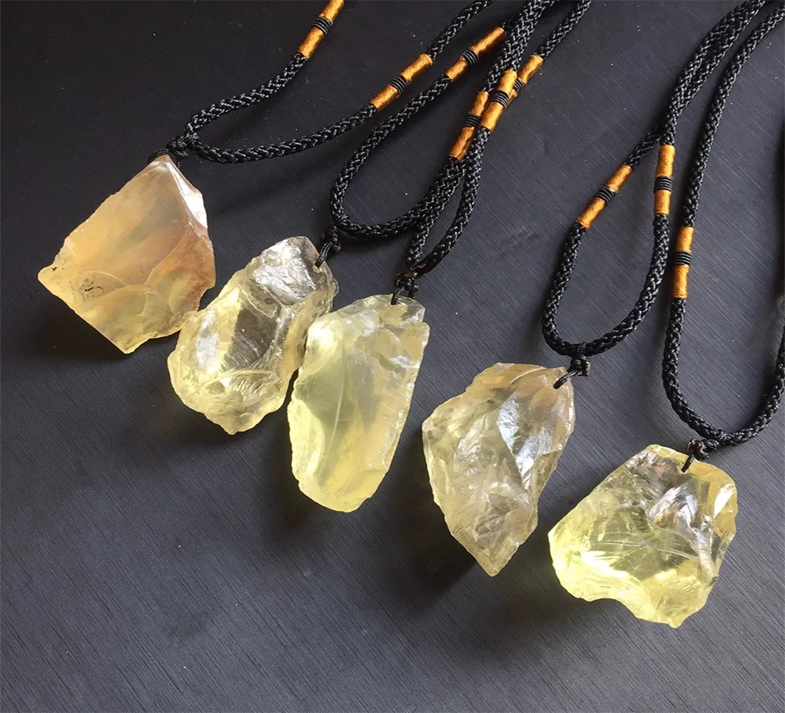 

Natural Irregular Ore Crystal Pendant Necklace Energy Stone Healing Crystal Meditation Yoga gift Wholesale