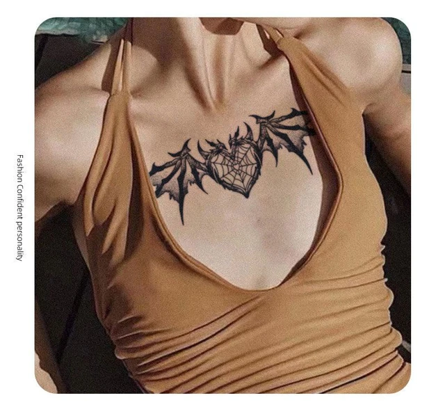 Demon Wings Herbal Juice Tattoo Sticker Fake Tattoos Sweet Cool