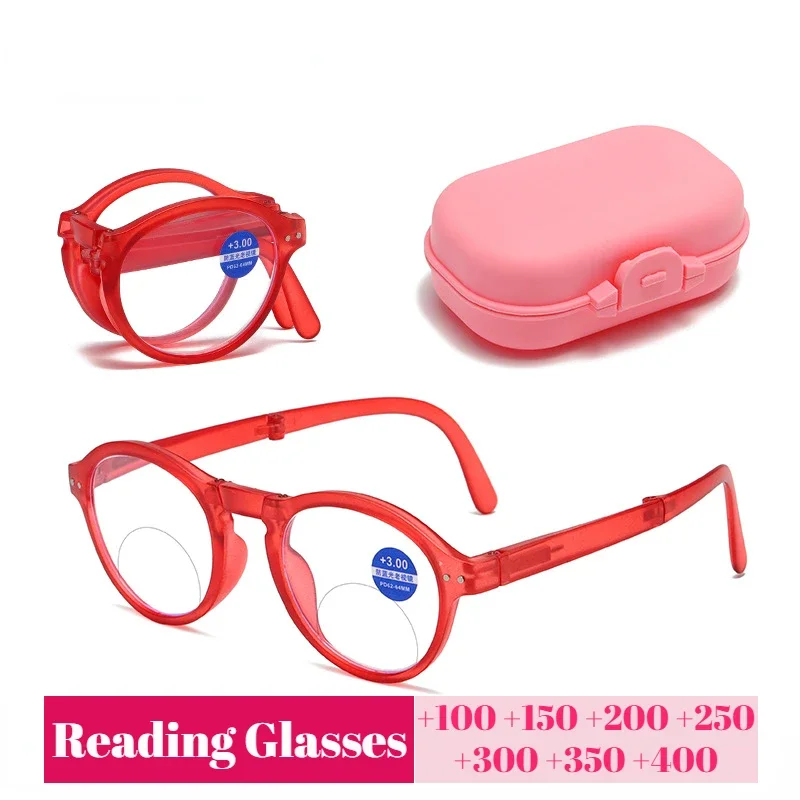 

Folding Reading Glasses Men's Anti-Blu-ray Reading Glasses Old Man Long-sighted Glasses Full frame Portable Spring Eyeglasses