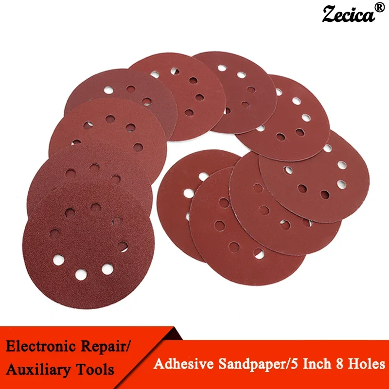 Sanding Disc 5 Inch 8Holes Hook and Loop Adhesive Sandpaper 60~2000 Grits For Random Orbital Sander Abrasive Sheets Tools