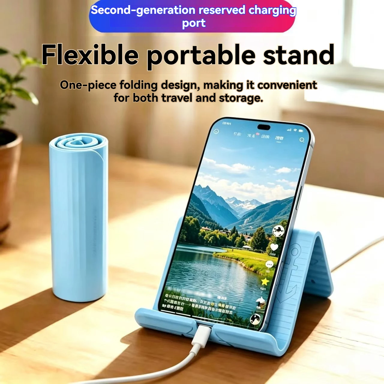 Multi-Use Foldable Stand with Flexible Support and Bending Functions
