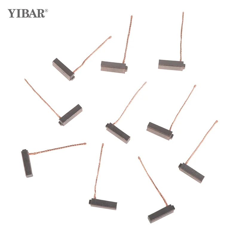 10pcs 5*7*19mm Electric Generator Carbon Brushes Car Alternator Power Tools Car Regulator Low Copper