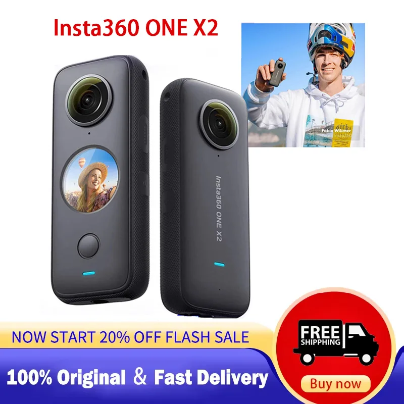 Insta360 ONE X2 Professional Action Camera-5.7K HD 360&deg; Flow Stabilized for Sports
