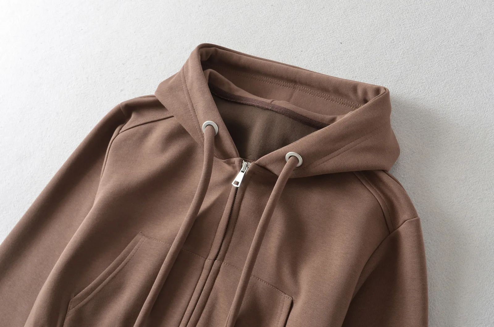 Thicken Hooded Sport sweatershirt women autumn winter fitting casual double zipper jacket long sleeved cardigan Running top