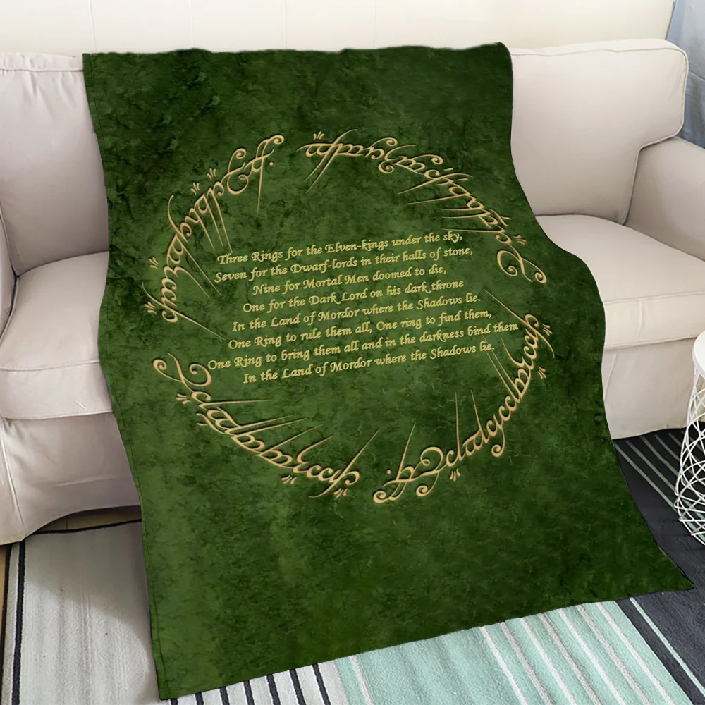 Home and Decoration The Lord of the Rings Decorative Blankets for Sofa Cover Blanket Luxury Bedding Cobija Fluffy Plaid Throw & 6