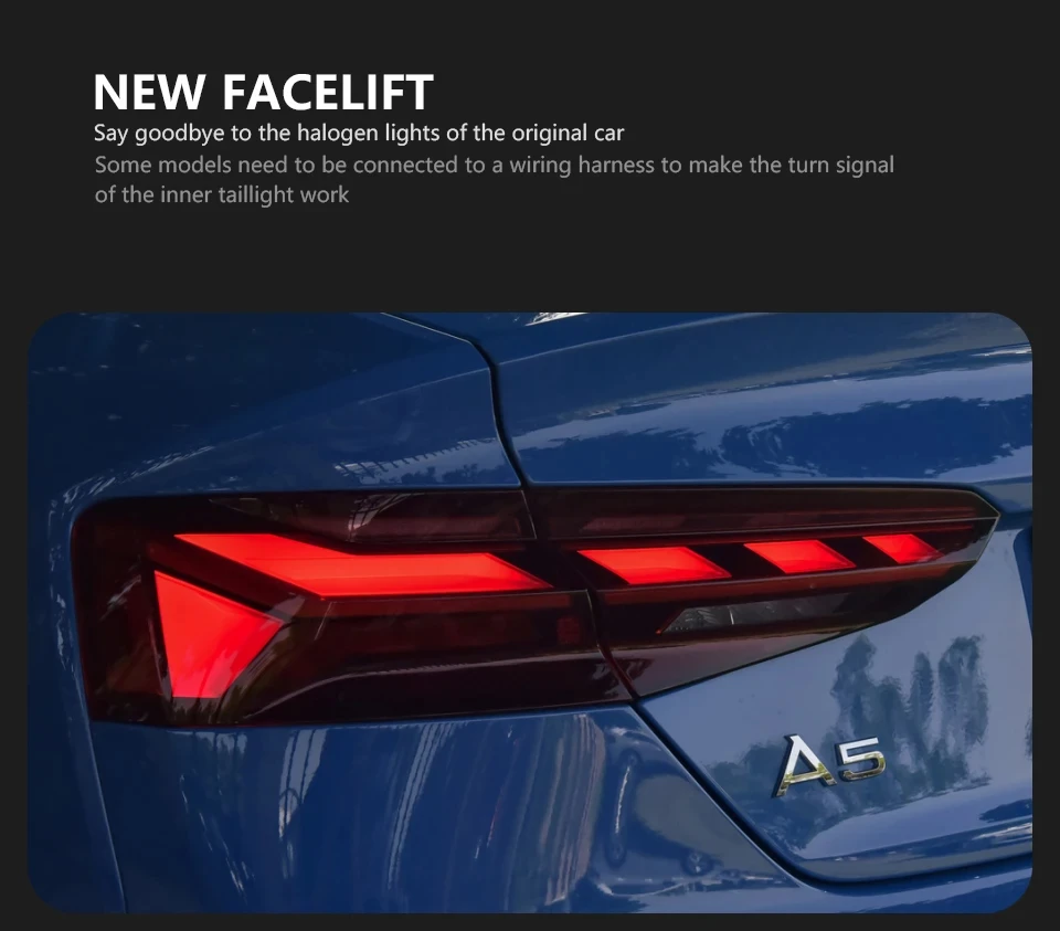 Tail Lamp For Car Audi A5 2017-2020 A5 B9 Tail Lights Led Fog Lights DRL Day Running Light Tuning Car Accessories