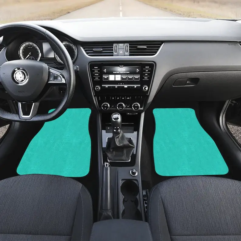 

turquoise Car Mats Back/Front, Floor Mats Set, Car Accessories