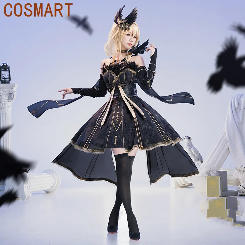 

COSMART Genshin Impact Lumine Game Suit Gorgeous Elegant Dress Cosplay Costume Halloween Carnival Party Role Play Outfit Women