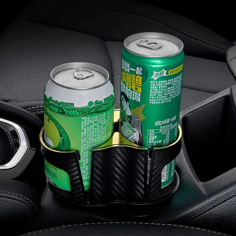 

Car water cup holder bracket carbon brazing center control car multi-function beverage holder base can be rotated