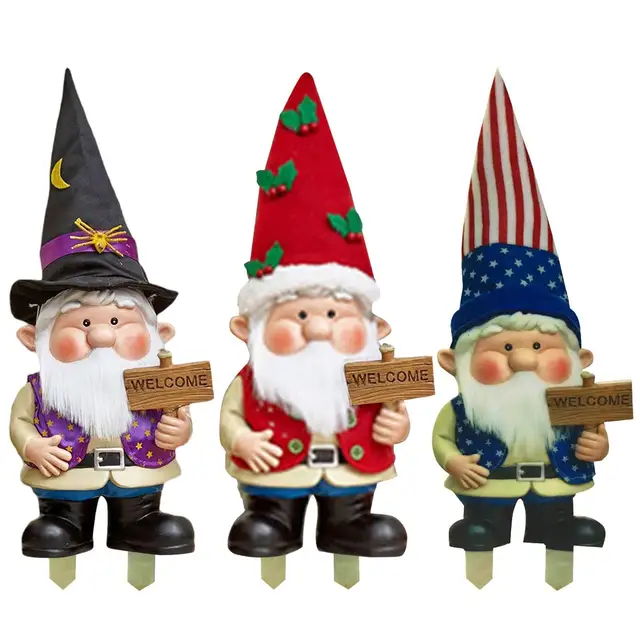 Vicces Kerti Gnóm Tét Kültéri Üdvözlő Szobor