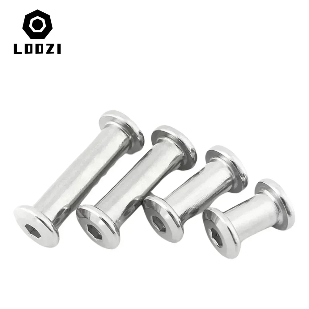 304 Stainless Steel Flat Hex Hexagon Socket Head Furniture Rivet Connector Insert Joint Sleeve Cap Nut M3 M4 M5 M6 M8 M10 hexagon socket nut