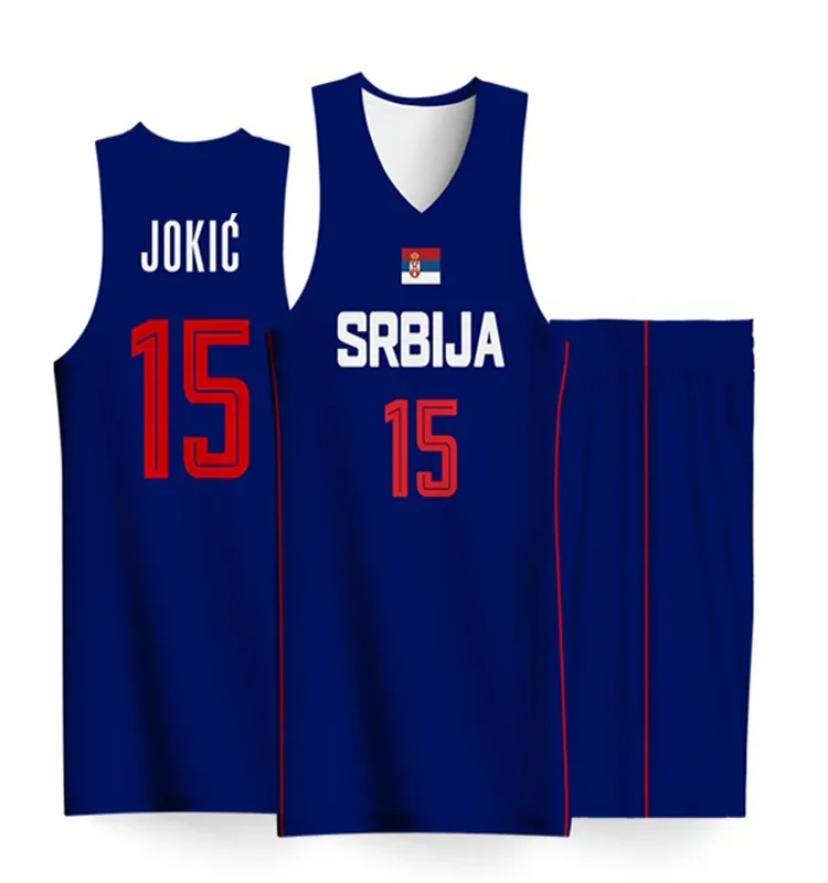 Basketball Sport Jerseys Top Sewing embroidery Outdoor sports NO 15 Nikola Jokic Tshirts basketball jerseys
