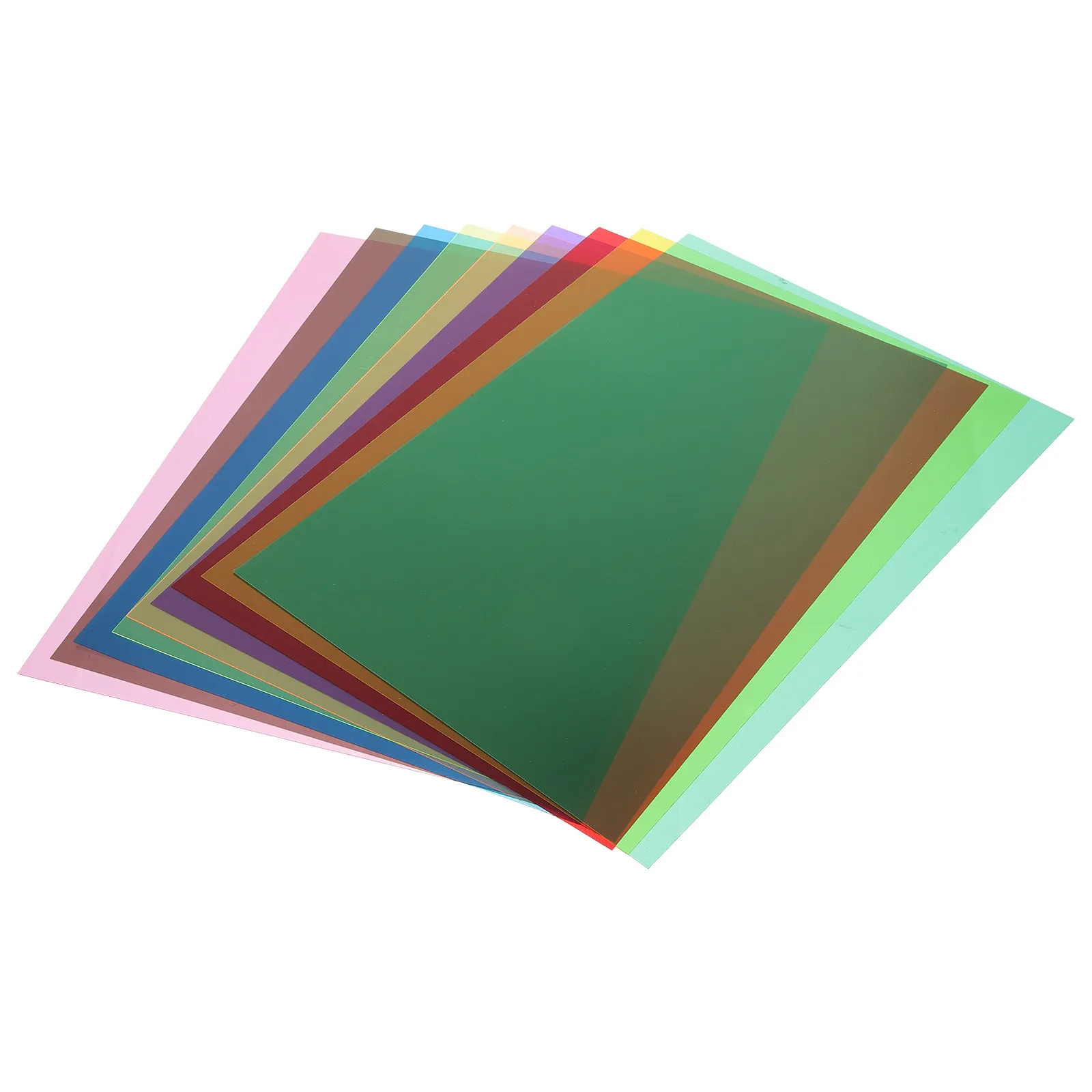 9Pcs 컬러 PVC 시트 라이트 디퓨저 필름 극장 파티 조명용 반투명 패널 젤 키트 컬러 아크릴 시트