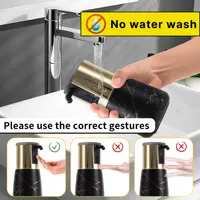 เครื่องจ่ายสบู่เหลวอัตโนมัติแบบชาร์จ USB เครื่องเจลล้างจานสำหรับห้องครัวห้องน้ำเซรามิกแบบไม่ต้องสัมผัส 3