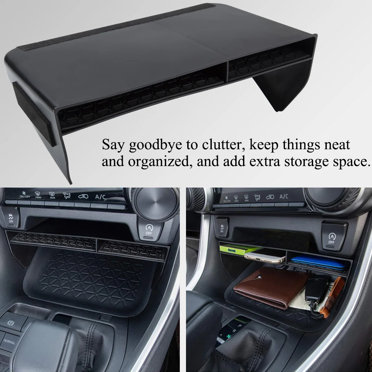 Toyota RAV4 2019-2022 용 2 Pcs 자동차 센터 콘솔 팔걸이 보관함 주최자 트레이 자동차 액세서리 인테리어