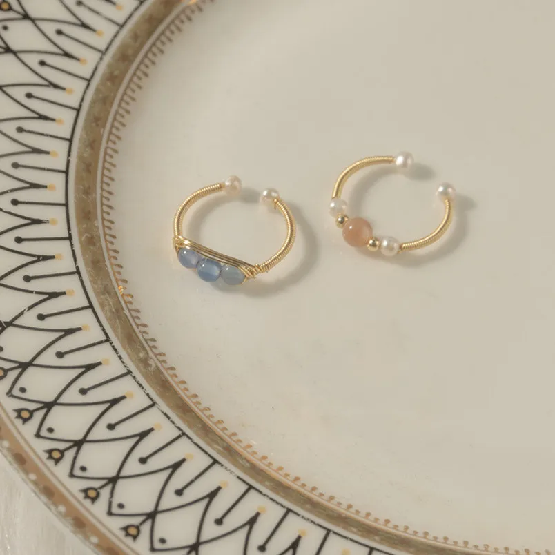 

Natural Aquamarine Fashion Female Ring Accessories