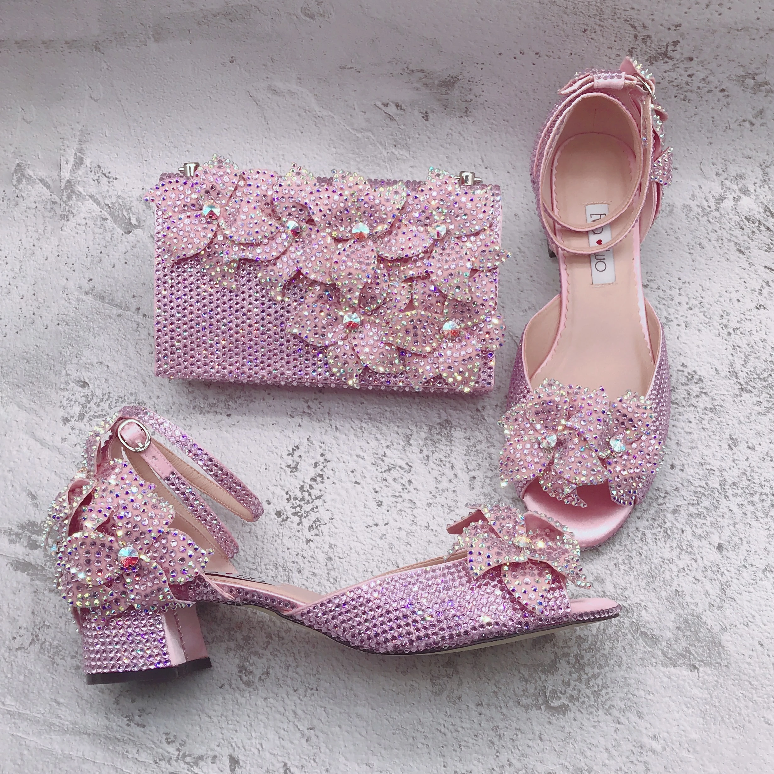 BS1723 Luxury Customize Women Floral Rose Gold Peach