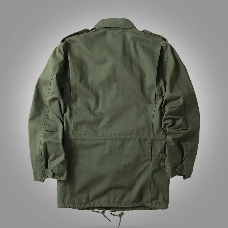 Camouflage Cotton Tactical Jacket Men M65 Field Loose Coat Wear-resistant Multi Pocket Retro Battle Outwear World War II OG107