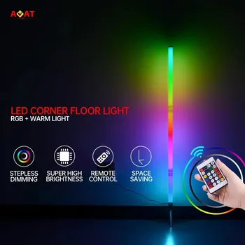 LED 플로어 램프, 거실, RGB + WW + CW, 방 장식용, USB 전원 공급 장치, 북유럽 집 장식, 긴 바닥 조명 상품 이미지