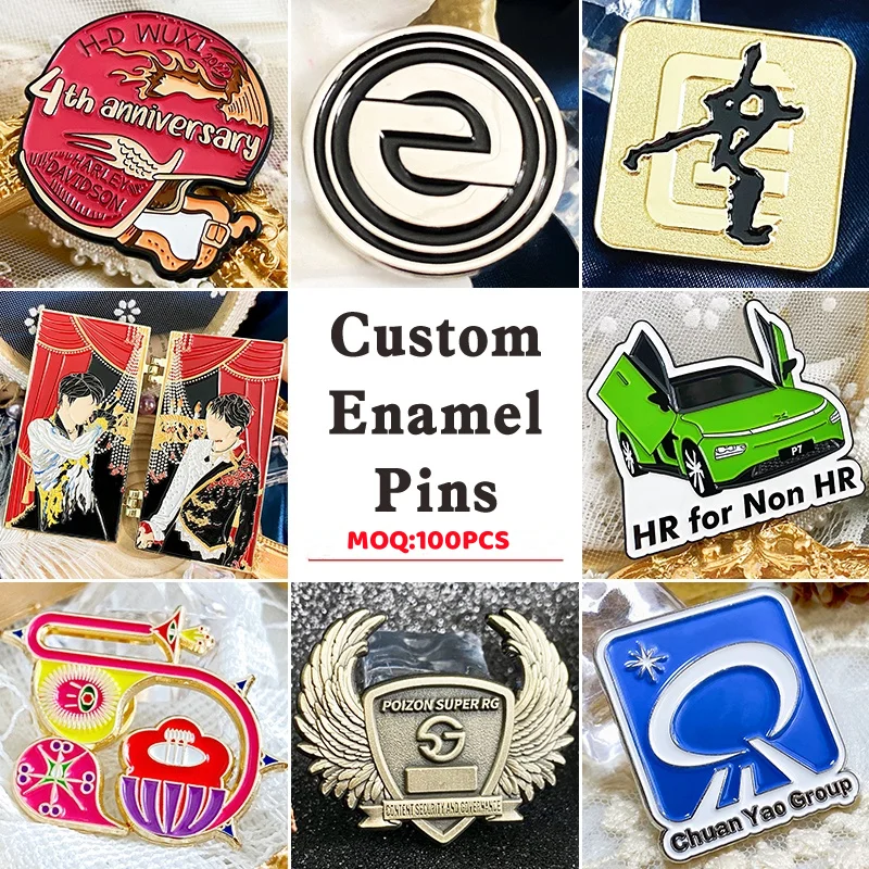 Custom Enamel Pins Customize Luxury Metal Badge LOGO Lapel Pin For ...