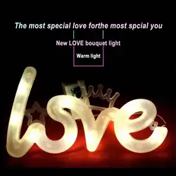 YOUZI Romantic Led Love Lights Hanging Lamp Bedroom Accessories For 2023 Valentine Day Wedding Decoration