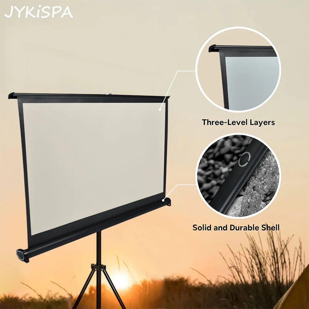 40inchPortableProjectionScreenTabletopScreenHD169Projector