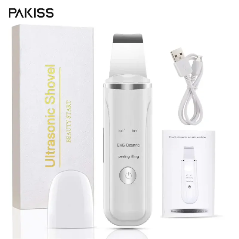 PAKISS Skin Scrubber Facial Spatula Blackhead Remover Pore Cleaner Scraper Deep Cleansing-4 Modes FY-401-402