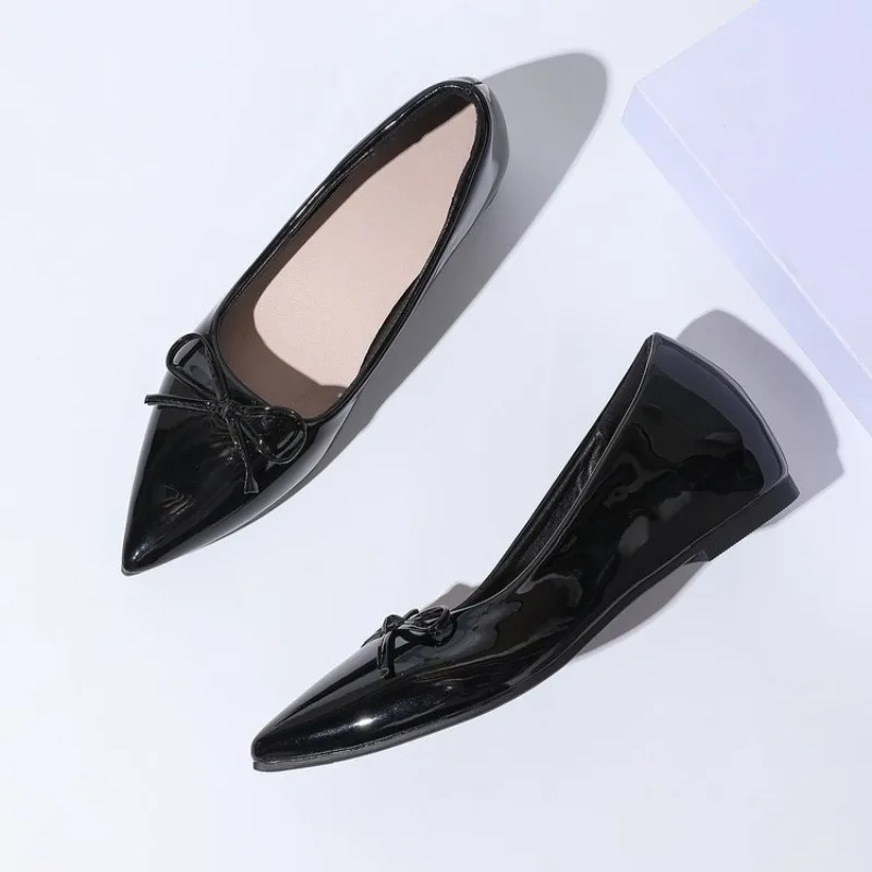 Ballerine donna a punta con fiocco scarpe basse casual comode_voghion.com
