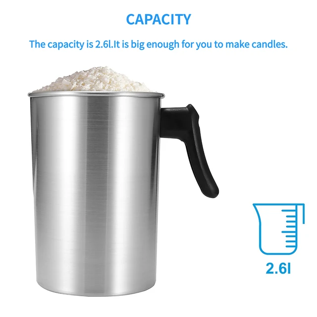 Pentola Per Candele Fai Da Te - 1.2L, Alluminio, Con Beccuccio Antigoccia, Manico Anti-calore