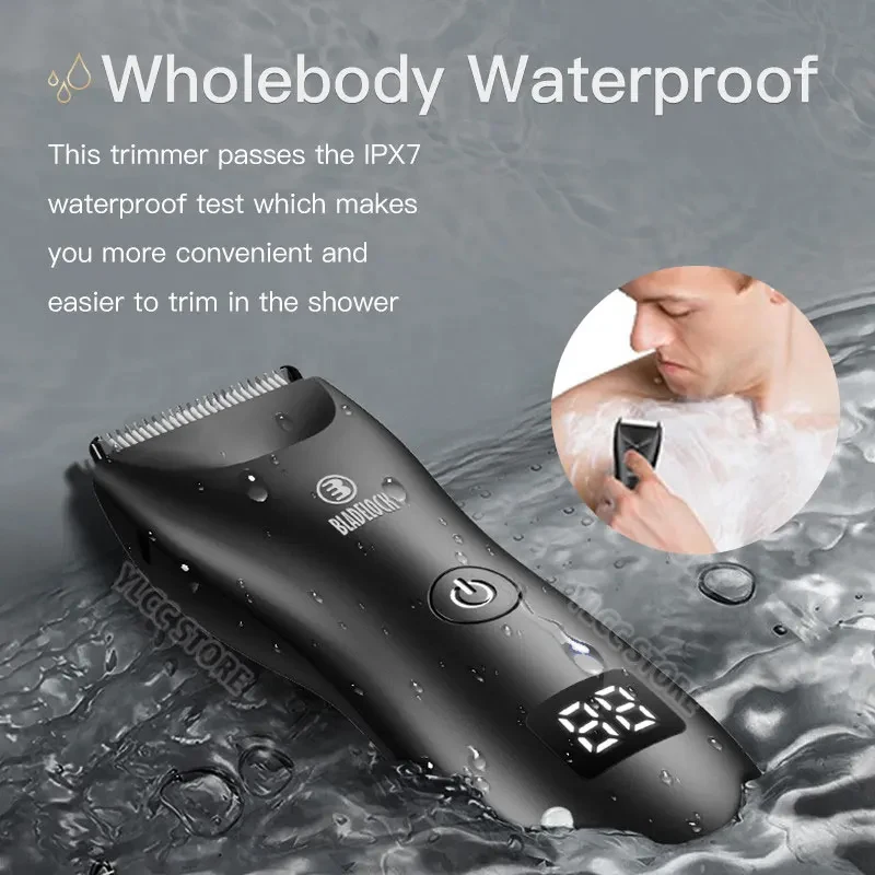 Intimate Pubic Hair Removal for Men Electric Groin Trimmer Male Shaver for Sensitive Areas Waterproof Safety Razor Body Hair 3