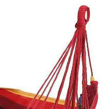 Hammock Chair Portable Comfortable Colorful Stripe Chair Hanging Rope Swing for Indoor Hammock Swing Chair 4
