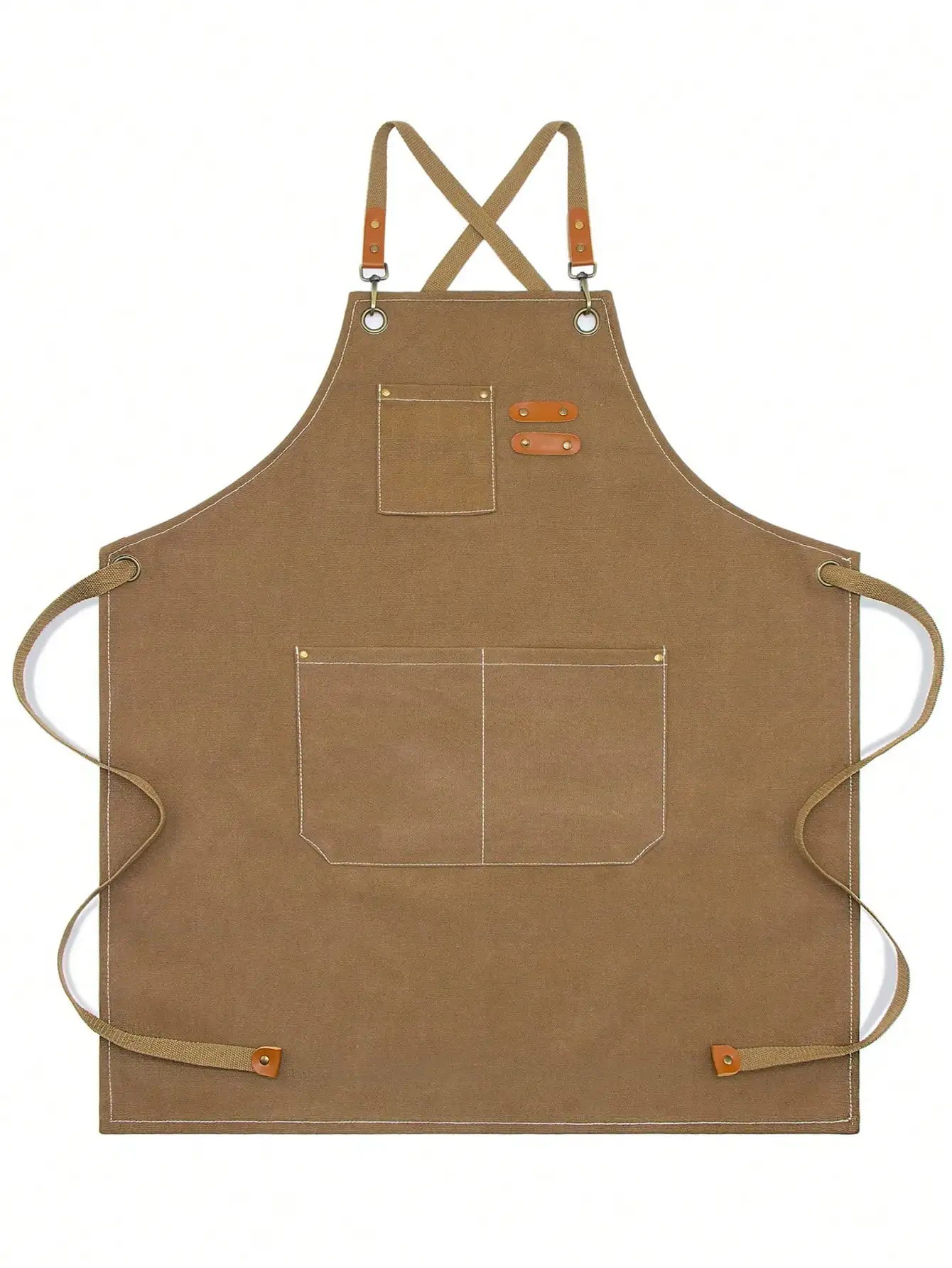LeesephChefApronCanvasCrossBackApronwithPocketsforWomenandMenAdjustableStrapand.jpg