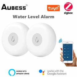 Aubess – détecteur de niveau de fuite d'eau intelligent Tuya ZigBee, alarme de réservoir, détecteur de Protection de débordement de sécurité, télécommande avec application SmartLife 